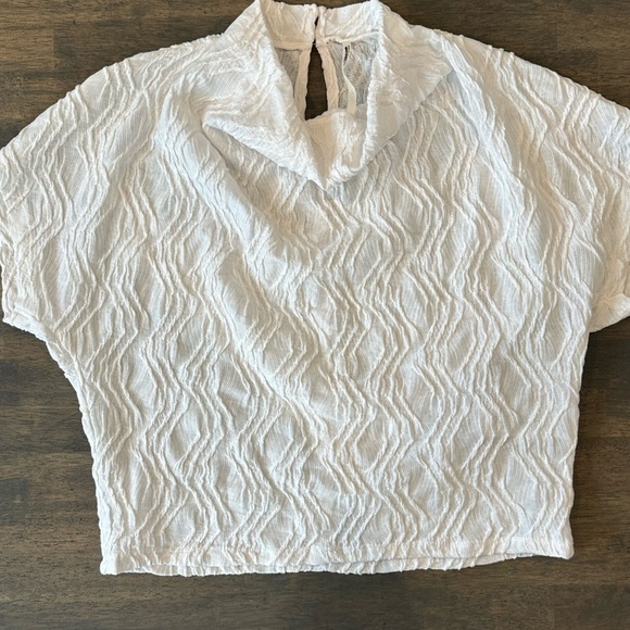 Anthropologie white textured top - Picture 1 of 3